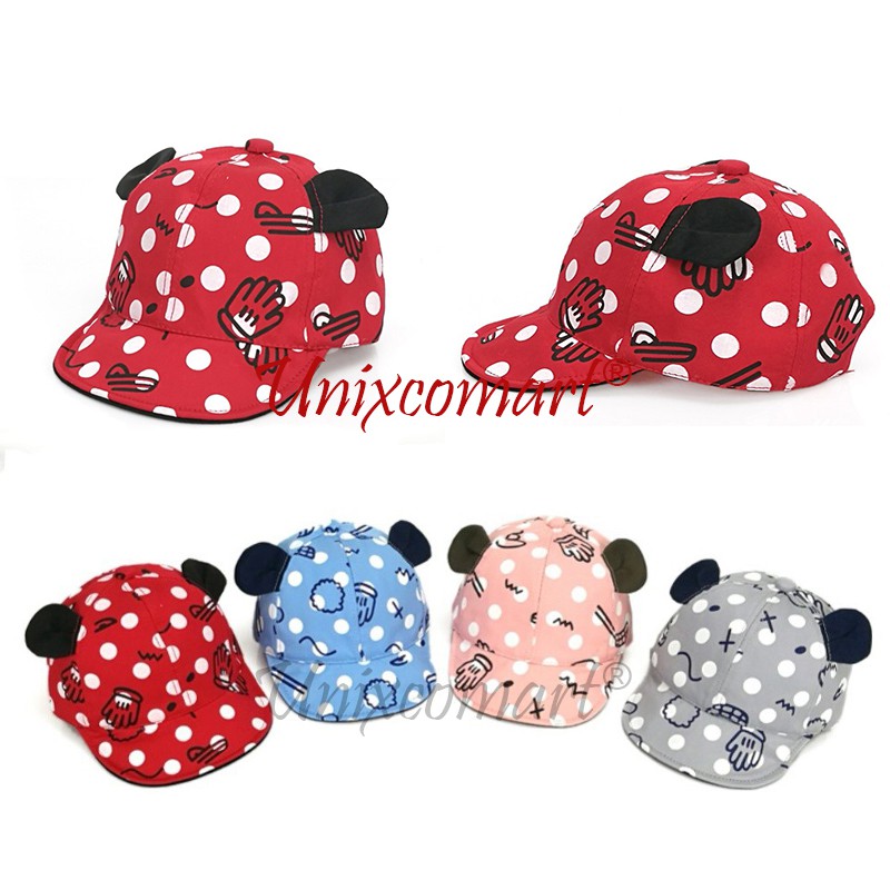 Topi Anak Bayi POLKADOT GLOVE Baby Hat Lucu Karakter Baseball