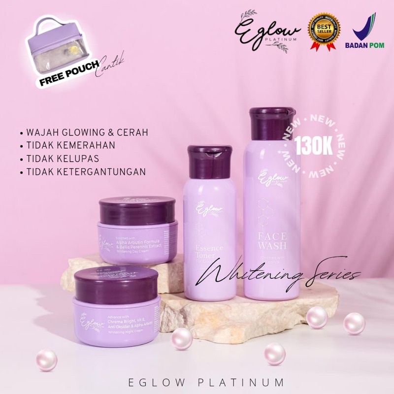 Grosir Eglow platinum Bpom Eglow whitening Eglow acne eglow ultimate