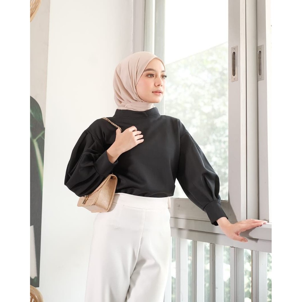 Baju Atasan Wanita Lengan Balon Kekinian Hola Blouse Shopee Indonesia