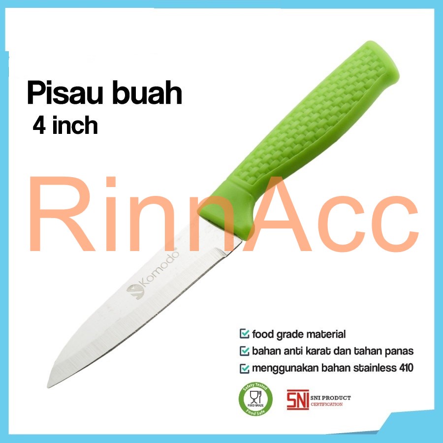 PISAU Tebal SAKURA KOMODO 4 inch Stainless Steel / Buah / Daging / Sayur / Serbaguna