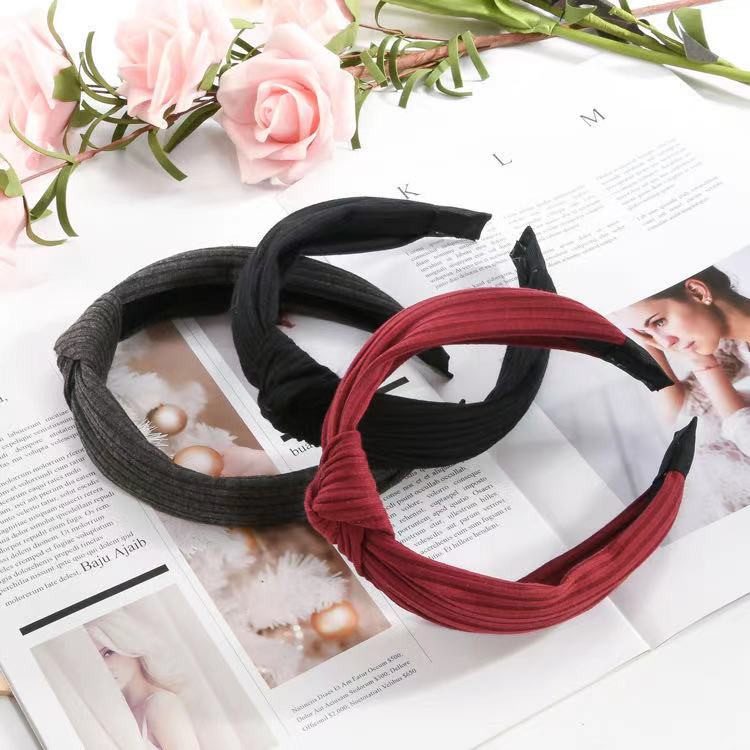 Bando Korea Bandana Wanita Murah Bando Polos Bando Simpul Aksesoris Rambut Wanita Import