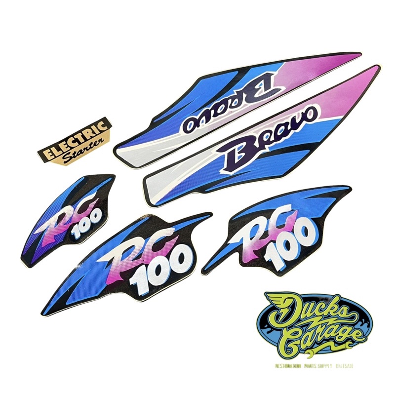 striping sticker suzuki rc rc100 new bravo jet cooled