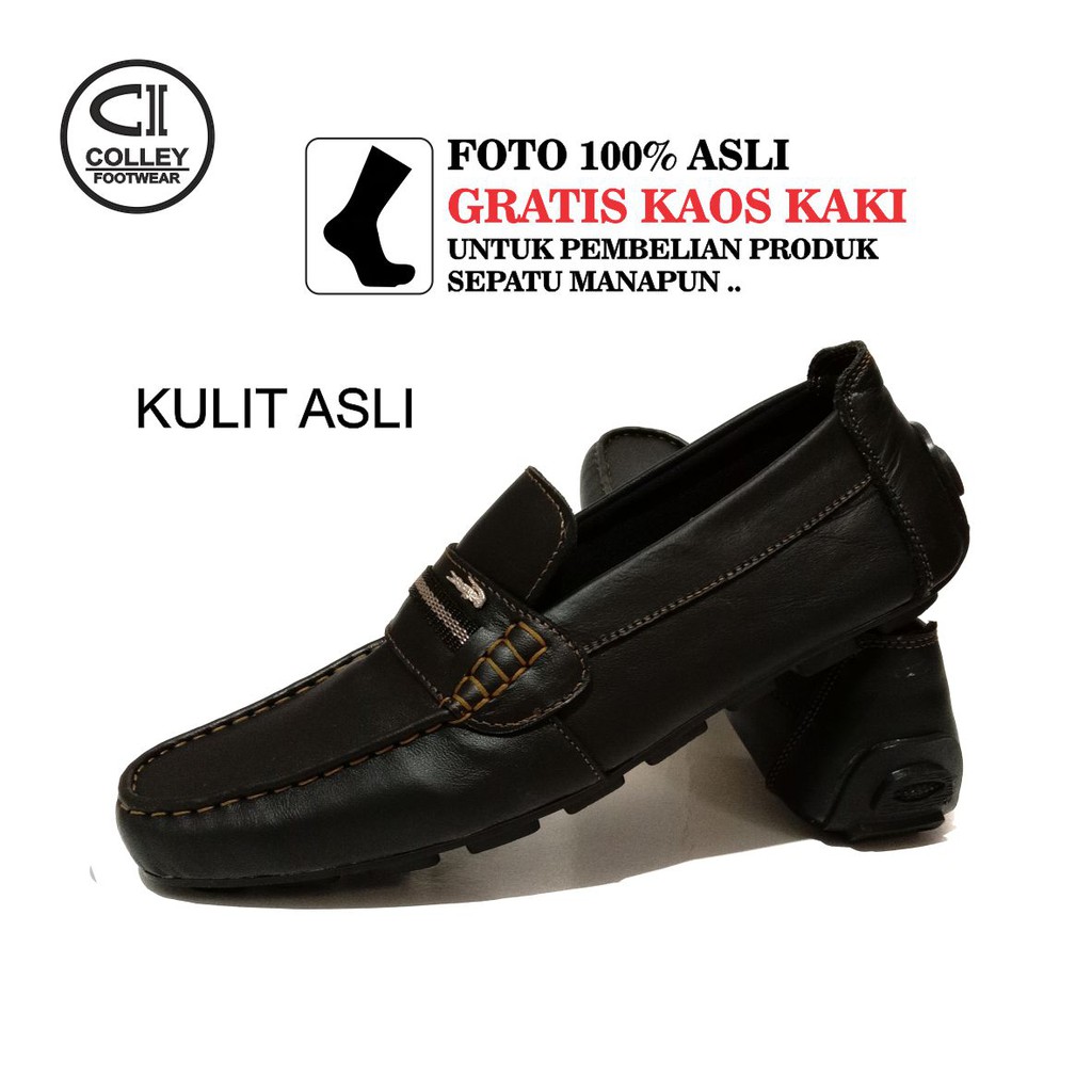 COD - SEPATU KULIT ASLI 100% / MOCASSIN PRIA / LOAFERS / CASUAL LEATHER SHOES CLY-ODL-021