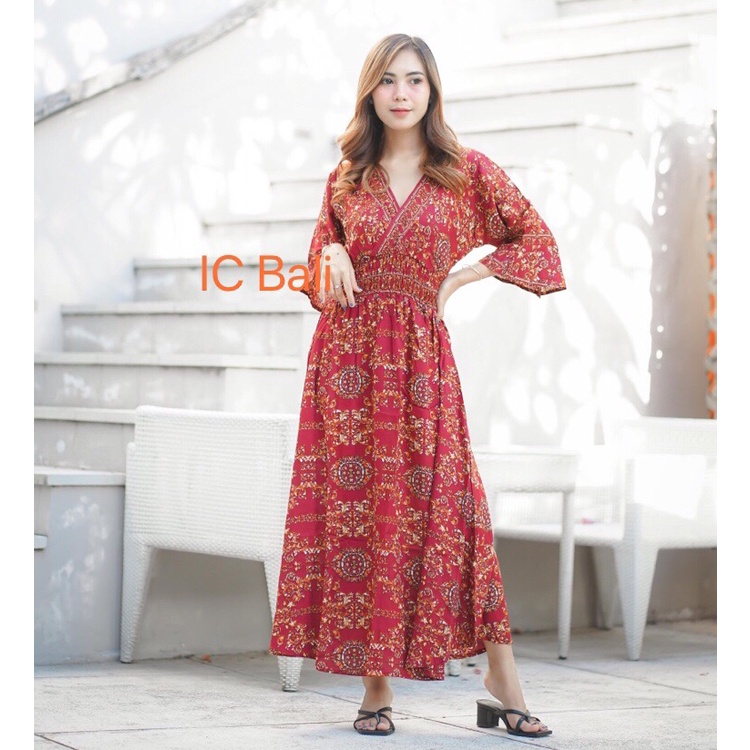 GLOSIR DRESS MOZA LENGAN TEROMPET MLT005