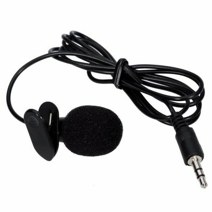 Clip On Microphone External Mic Kabel + Clip for Hp Laptop Handphone