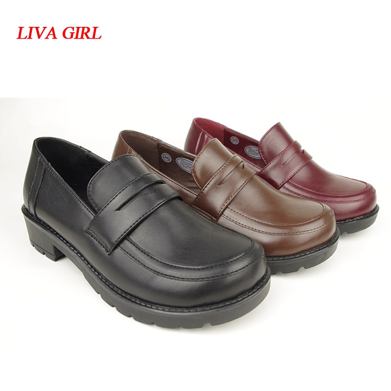 PREORDER Japanese School Students Uniform Shoes Uwabaki JK Round Toe Women Girls Lolita Cosplay Low 