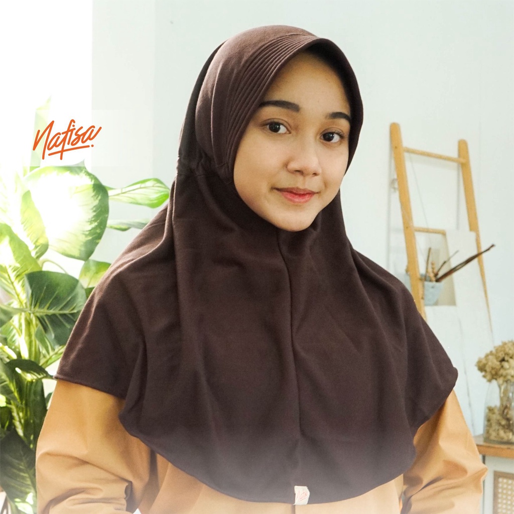 Jilbab Sekolah Nafisa Ventura | Kerudung Sekolah Remaja SD SMP SMA Bergo Instan School Hijab Anak Sekolah Ukuran Lengkap