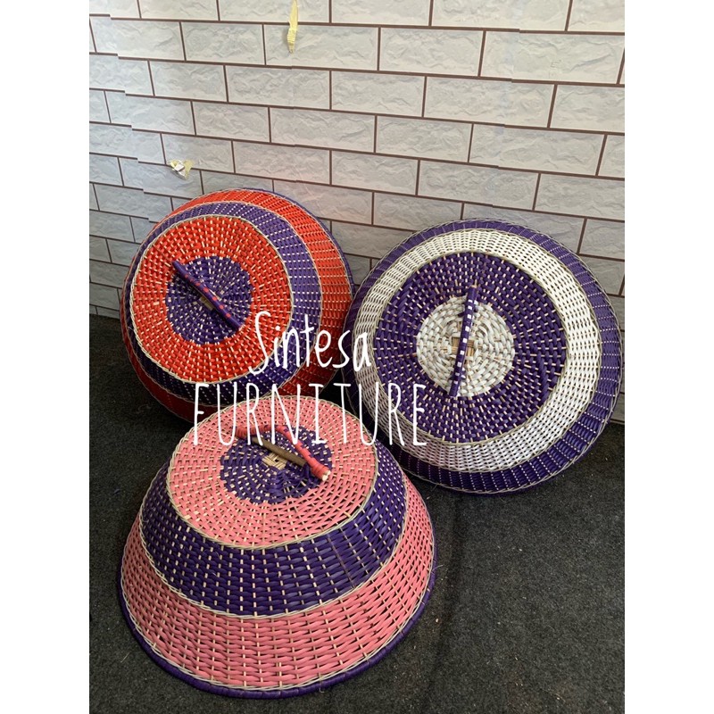 Tudung saji minimalis/ tutup nasi lucu rotan sintetis