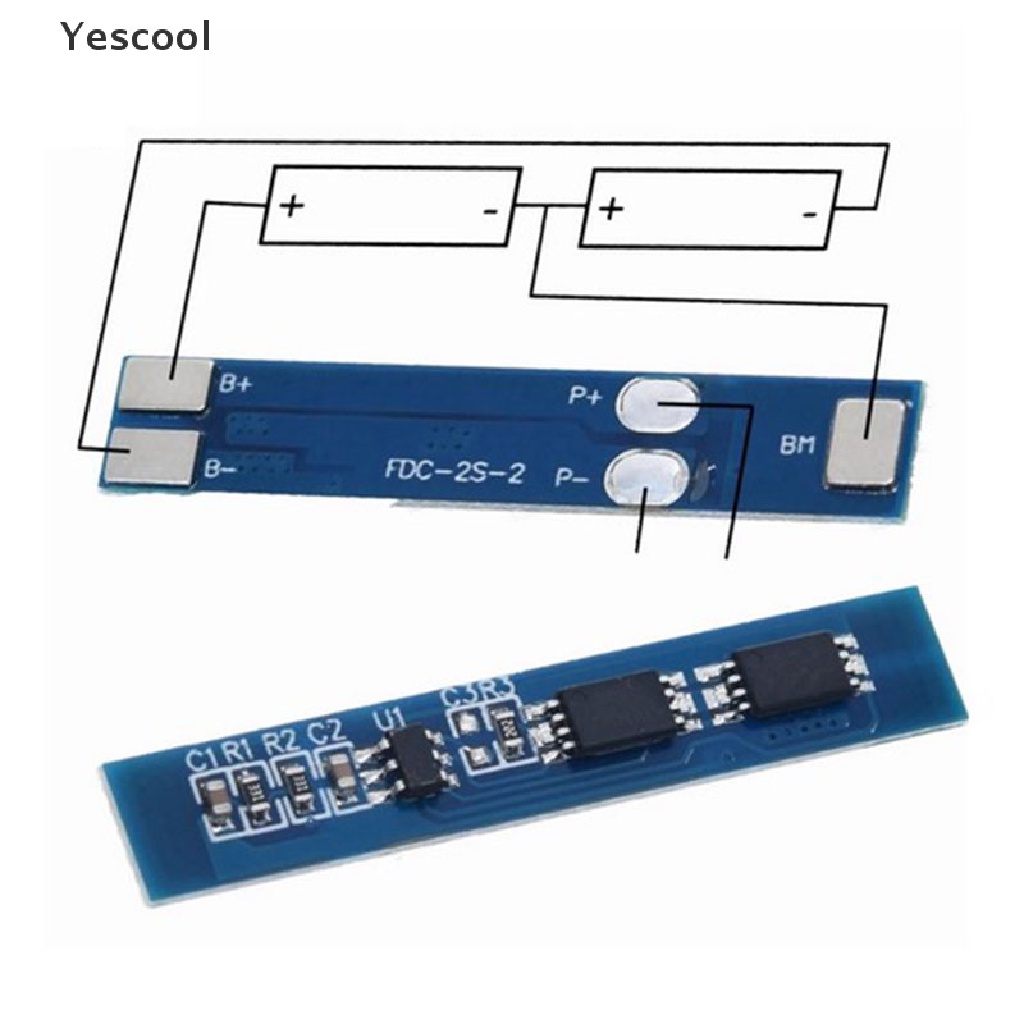 Yescool Modul Board Pelindung Charger Baterai Lithium Li-ion 18650 2S 3A 7.4V 8.4V