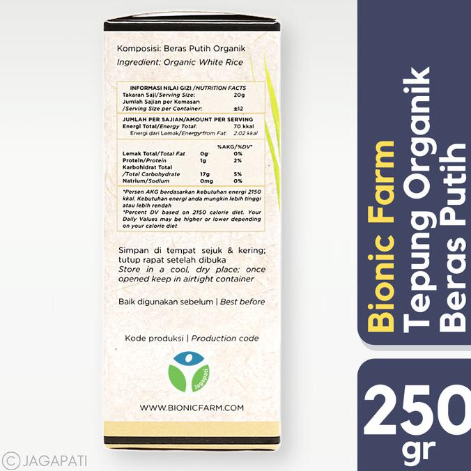 

Cuci Gudang Awal Tahun Bionic Farm - Tepung Beras Putih Organik 250gr - Bran Rice - Organik Diskon