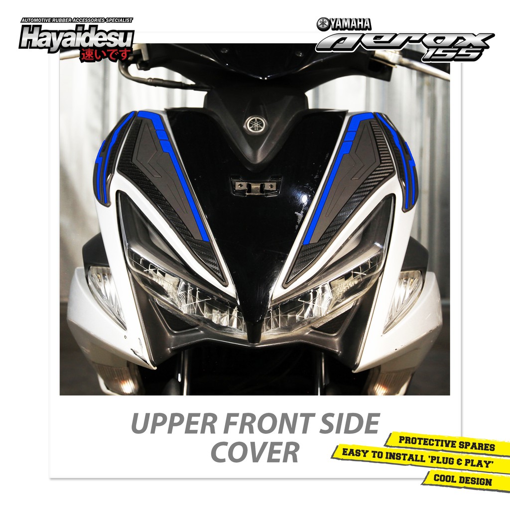 

Hayaidesu Upper Front Side Protector Cover Yamaha Aerox Aksesoris Decal Variasi Carbon Tameng NVX