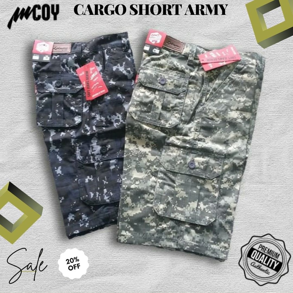 CARGO CAMO SHORT PANTS CELANA CARGO LORENG PENDEK TACTICAL PDL CARGO OUTDOR MCCOY HM ORIGINAL SIZE 2