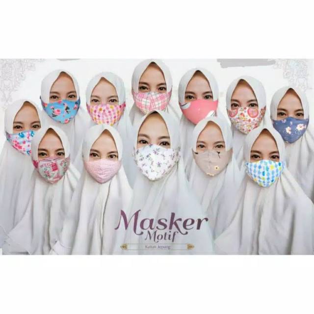 Masker AURANY FULL KARET Katun Jepang