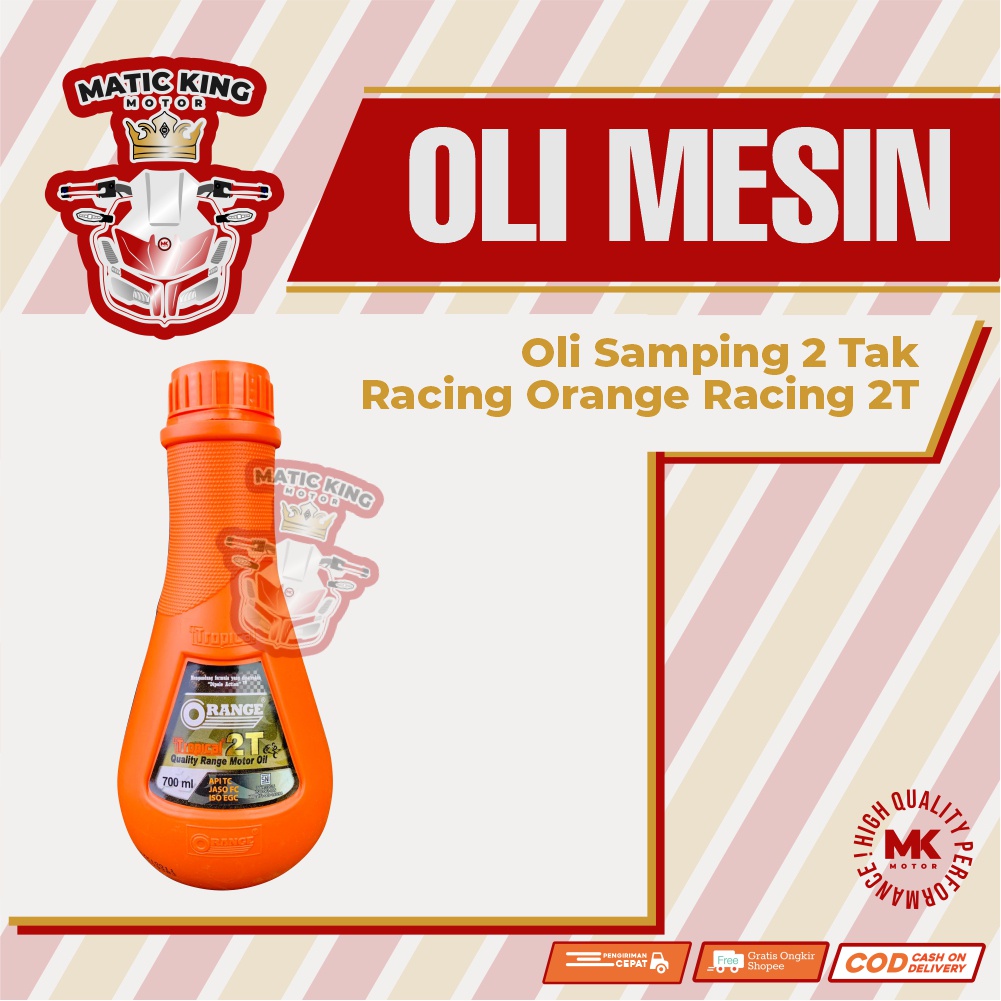 Oli Samping 2 Tak Racing Orange Racing  2T