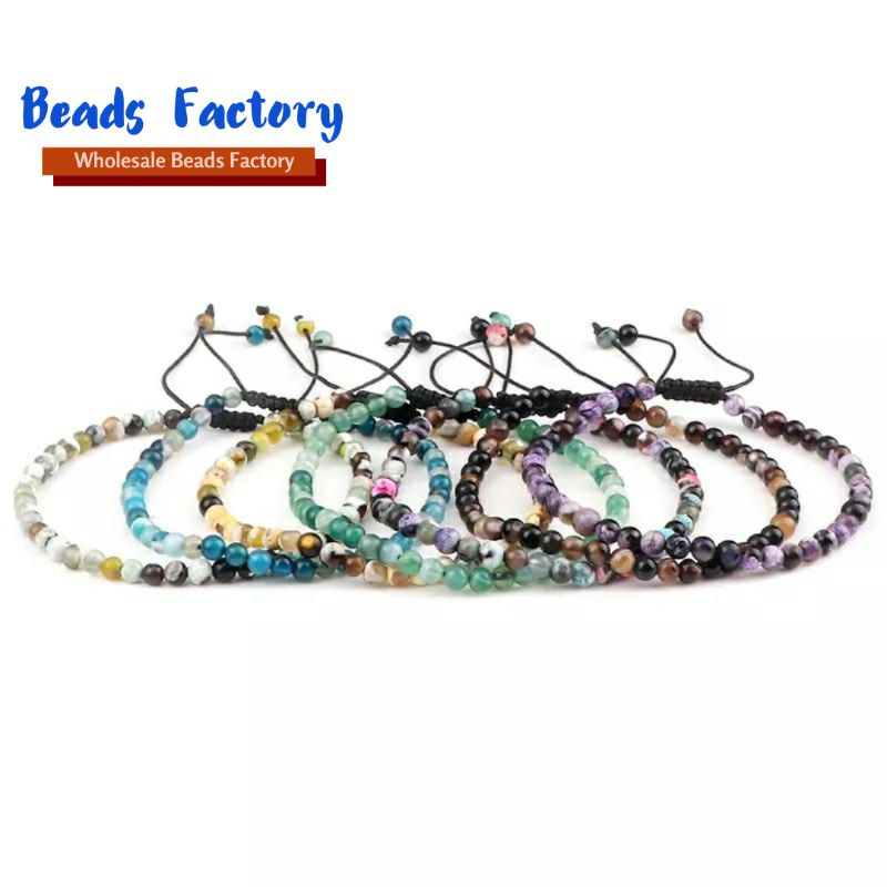 GELANG BATU ALAM TALI SERUT 6MM ASLI NATURAL COCOK KADO PRIA WANITA