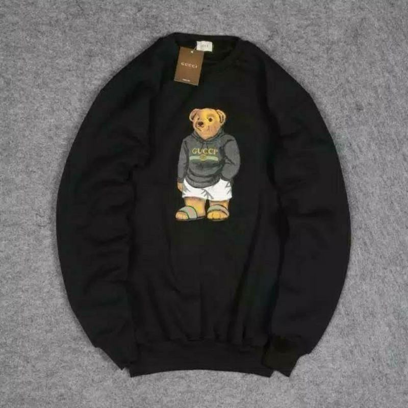 CREWNECK GUCCI BEARS & SWEATER HOODIE GUCCI BEARS PARODY FULL TAG AND LABEL