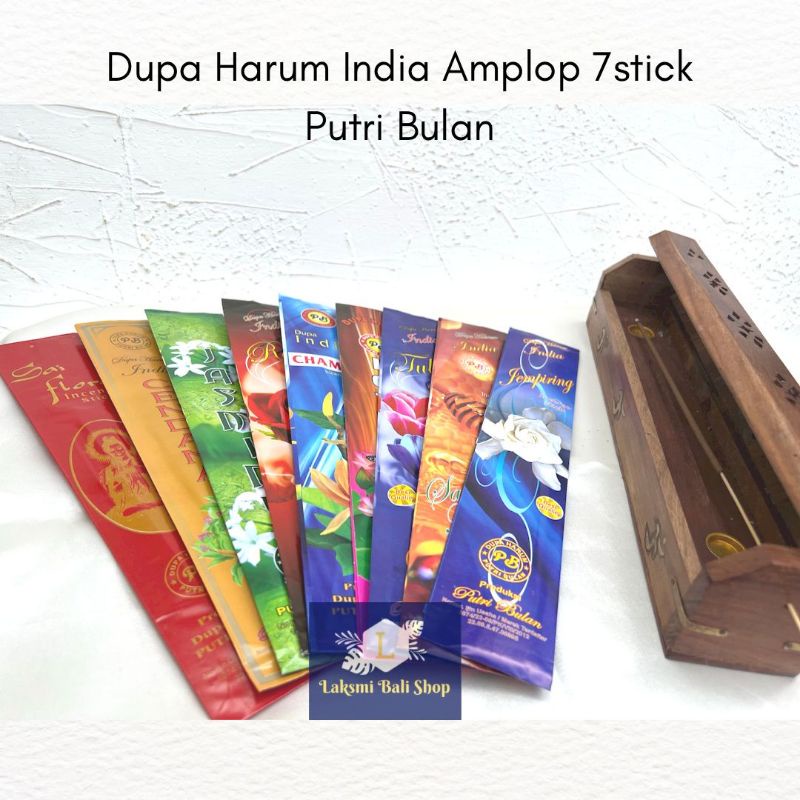 Dupa harum India amplop 7 stik Putri Bulan hio kwangen