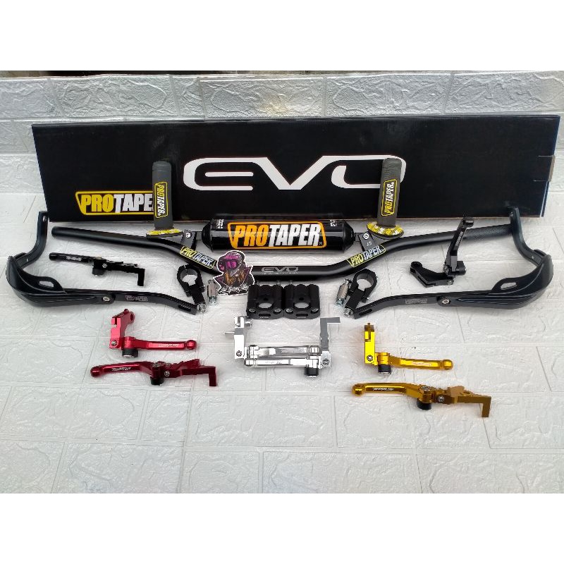 Paket Stang Fatbar Evo Type Low Crf 150 Stang Evo Set Handguard Set Handle Lipat Set Handgrip Protap