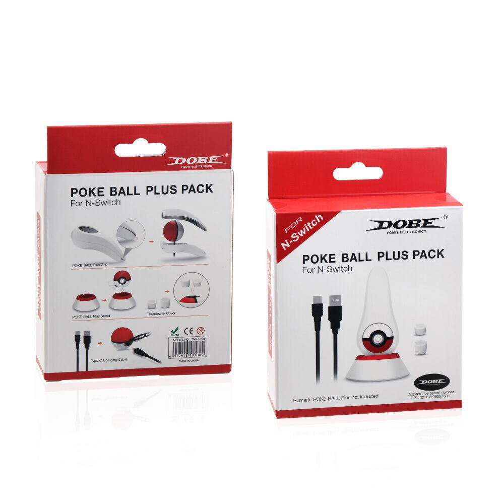 Set Bracket Base Pok Ball + Grip Handle + Kabel Charger Untuk Nintendo Switch