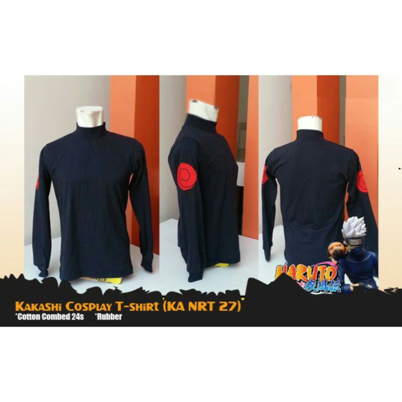 Kaos Naruto Kakashi Cosplay Katun Panjang dalaman Rompi Anime KA NRT 27