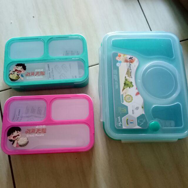 Yooyee Mini Lunch Box Sekat 3 Kotak Makan Mini #606