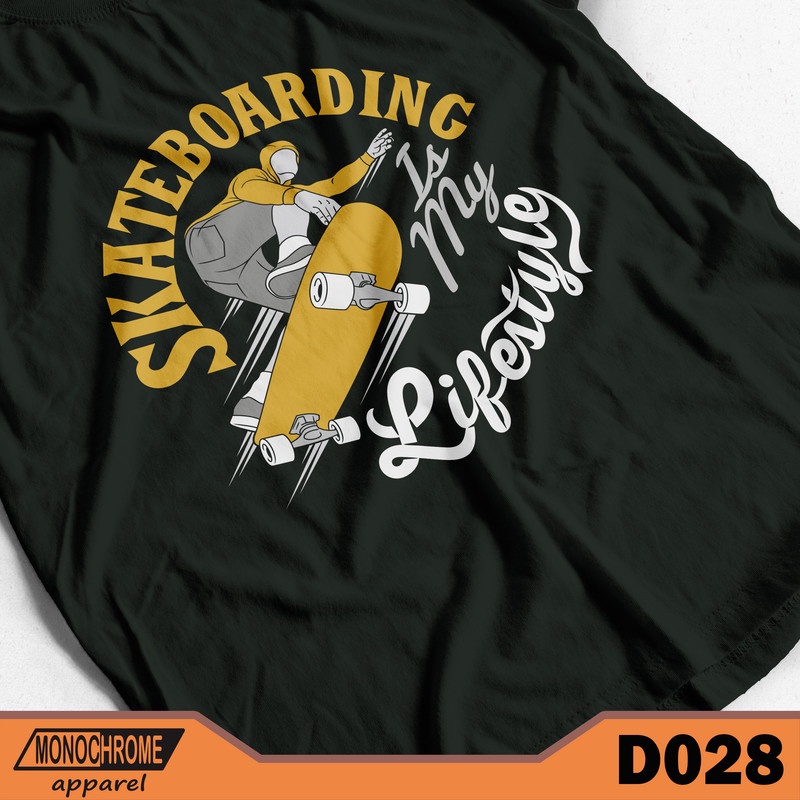 D028 Kaos Baju Distro Pria Skate Skater Skaters Skateboard