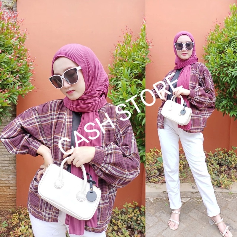 outer Balon Flanel Viral Outer  Balon Grid/Outer balon brid fanel/Cardinga/Kemeja flanel wanita/Keme