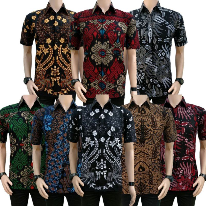 Kemeja Batik Pria Lengan Pendek - Batik Pria Murah - Batik Cowok - Kemeja Batik - Hem Batik Pria