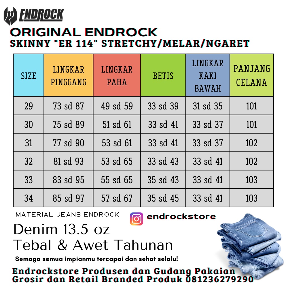 ORIGINAL ripped jeans endrock 114 | Celana jeans sobek pria awet tahunan