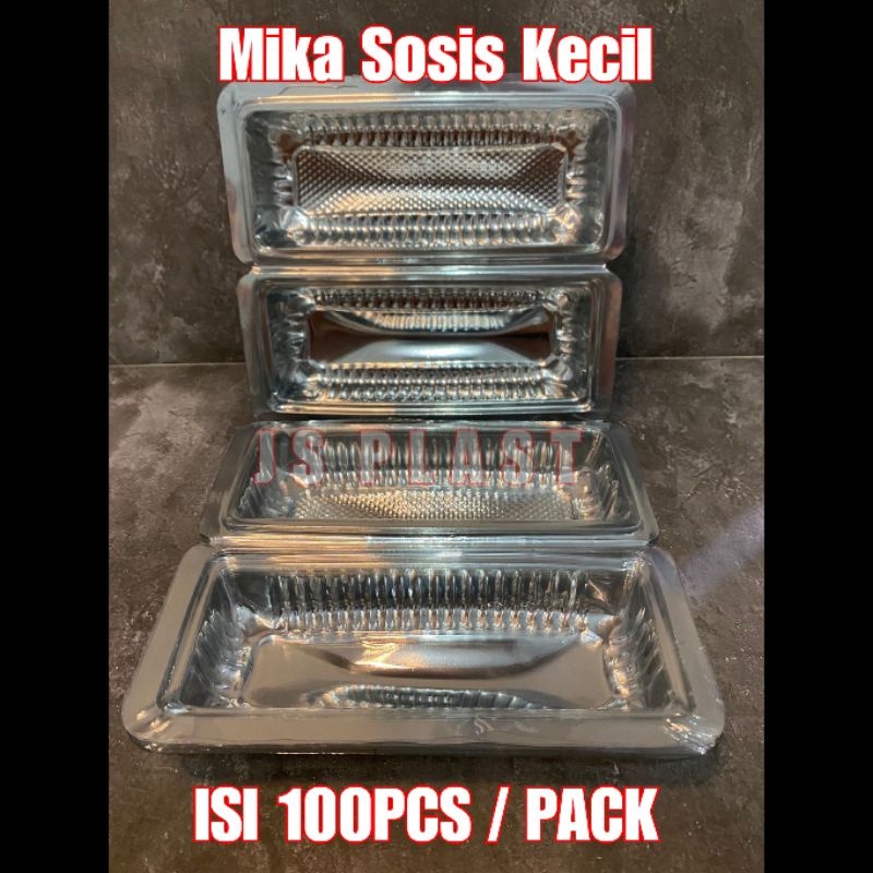 

(ISI 100PCS) Mika Sosis Kecil Bening /Tray Sausage Small Tray sosis kecil