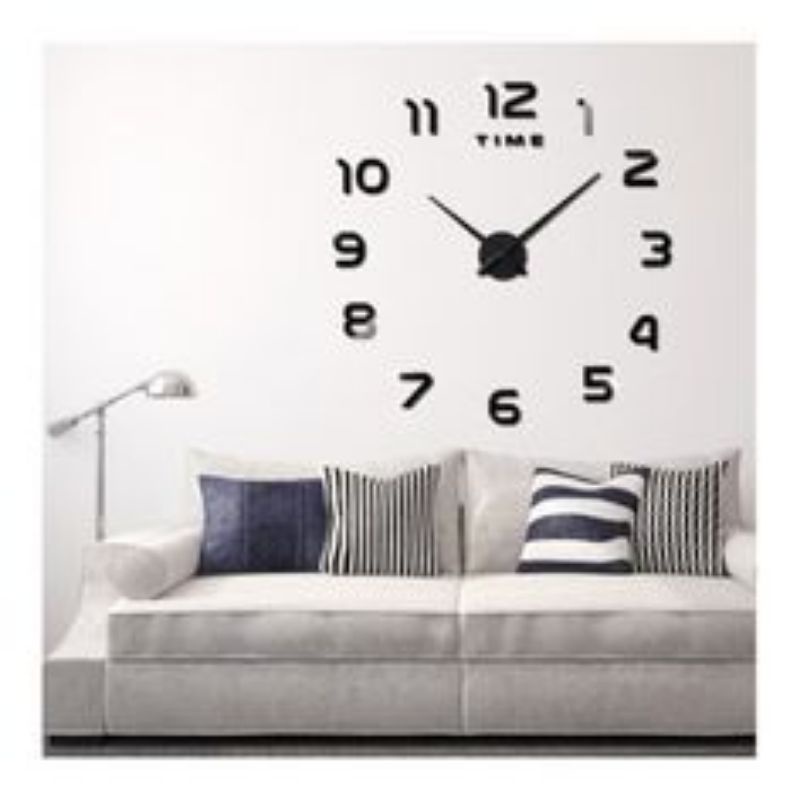 JAM DINDING JUMBO 150cm  JAM UNIK JAM DINDING 100% JUMBO JAM UNIK JAM DINDING 3D JAM DINDING TIDAK BERDETAK-FULL ANGKA BLACK