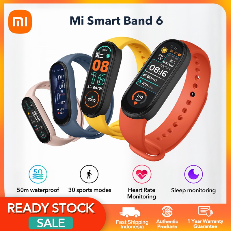 ã€Global Versionã€'Xiaomi Mi Band 6 Smartwatch Jam Tangan