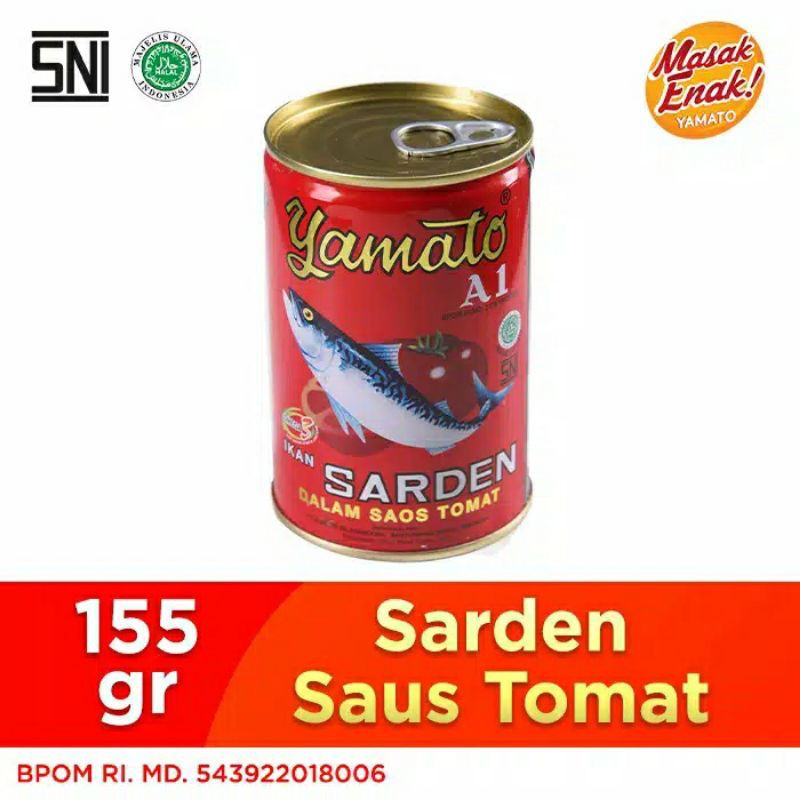 PROMO MURAH Sarden Yamato Saus Tomat Rasa Enak Kualitas Premium Makanan Kaleng Ikan Laut Sehat