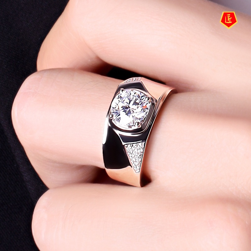 [Ready Stock]Men's Personality Elegant Moissanite Ring