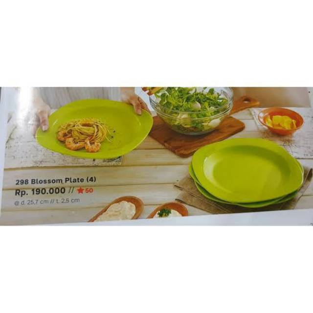 BLOSSOM PLATE HIJAU TUPPERWARE