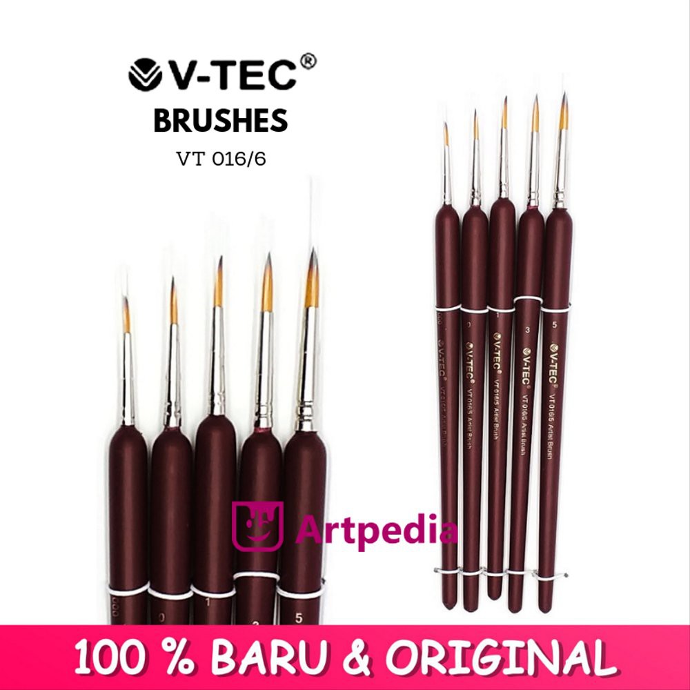 

Promo V-Tec Brush VT-016 Set 5 - Kuas Lukis Set 5 - Kuas V-Tec Diskon