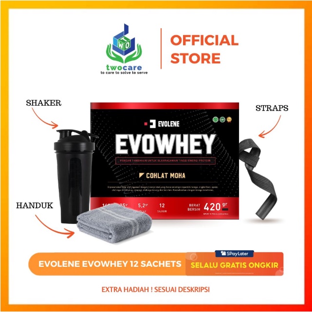 Evolene Whey Protein 12 Sachets Evo Whey BPOM