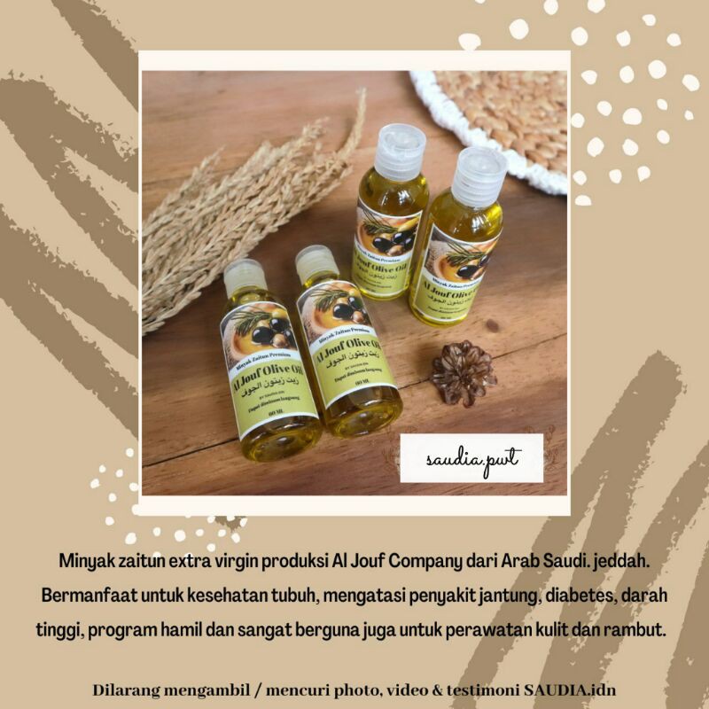 

MINYAK ZAITUN AL JOUF 60 ml ORIGINAL FROM SAUDI
