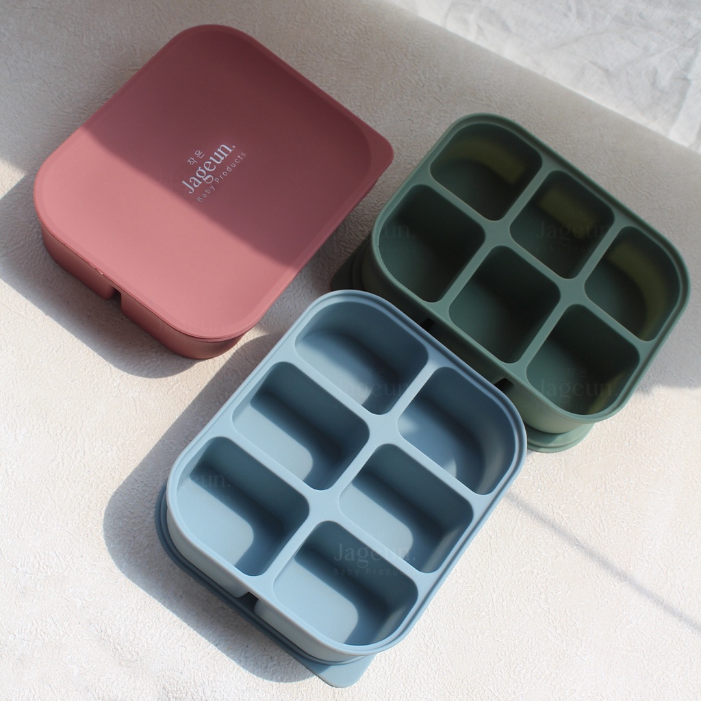 JAGEUN Premium Silicone Food Container Cube &amp; Freezer Tray | Storage Tempat Beku Mpasi Bayi