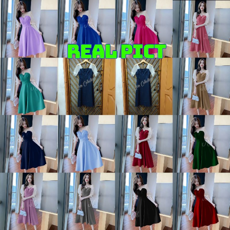 3 UKURAN M L XL DRESS PESTA WANITA DRESS GLITER CANTIK BAJU PESTA TERBARU KIMNARA DRESS 14 WARNA DRE