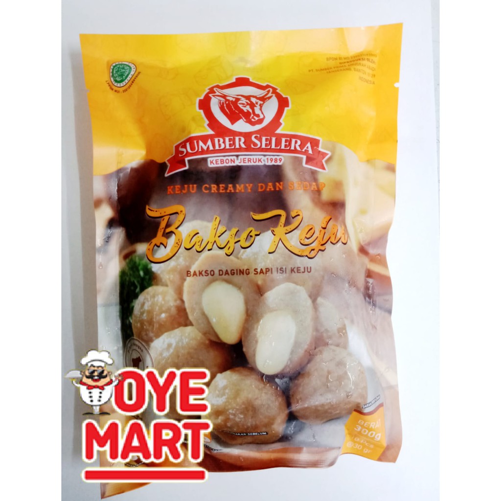 SUMBER SELERA BAKSO KEJU 300GR ISI 10PCS / BAKSO DAGING SAPI ISI KEJU