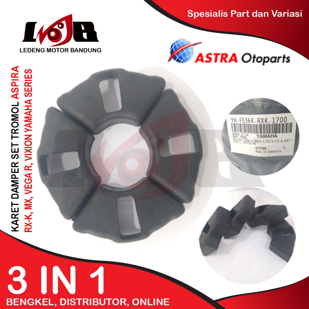 Aspira Karet Damper Tromol RX King Vixion Byson Jupiter MX F1ZR Kode 23T