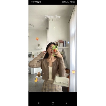 OUDRE JIWON TOP KHAKI