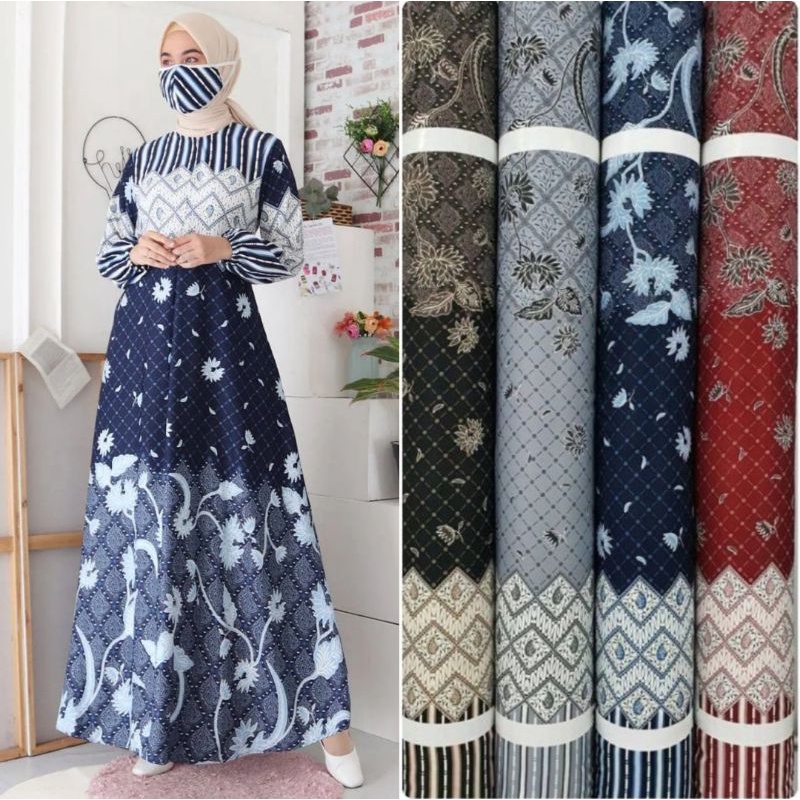 Kain Gamis Maxmara Lux Motif Boutique (harga per 0.5m)