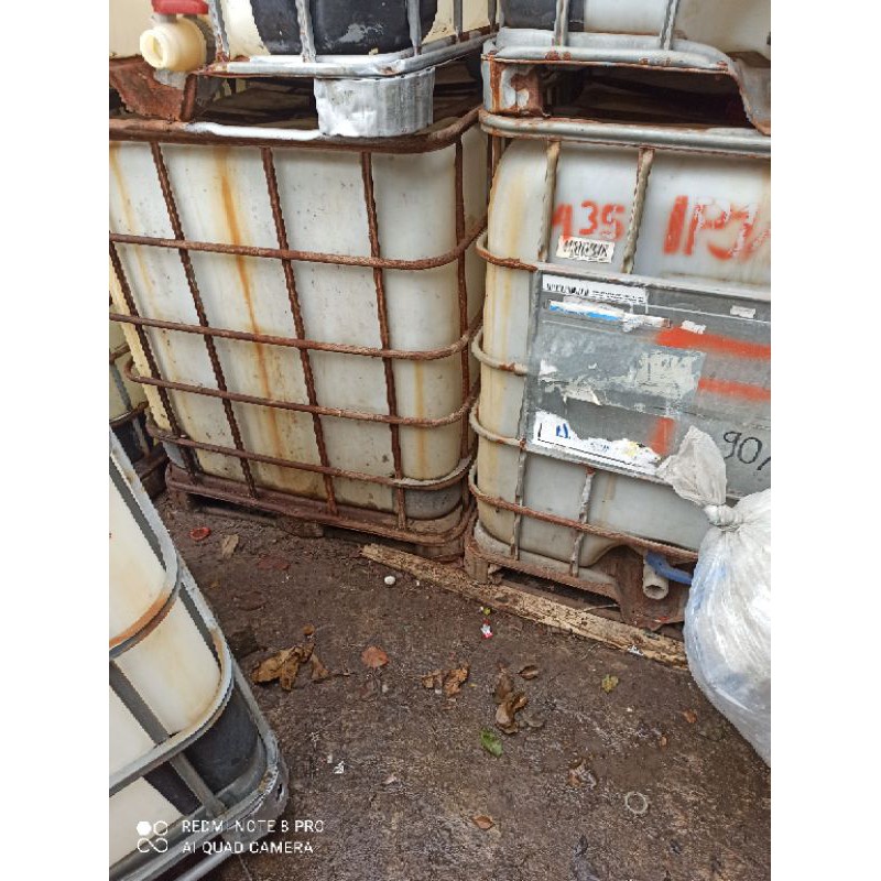 ibc bekas kempu second Tandon/ Toren/kempu IBC/1000 liter/kolam lele