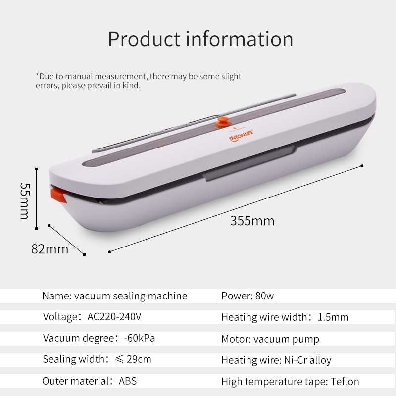 FatihShop XINBAOLONG Vacuum Sealer Packing Machine 80W - QH-02