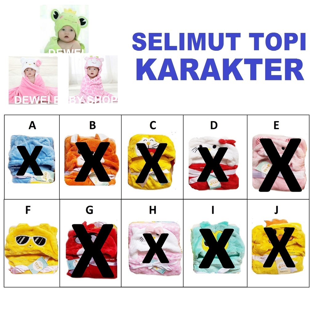 Selimut Topi Karakter Cocok Buat Kado Bayi