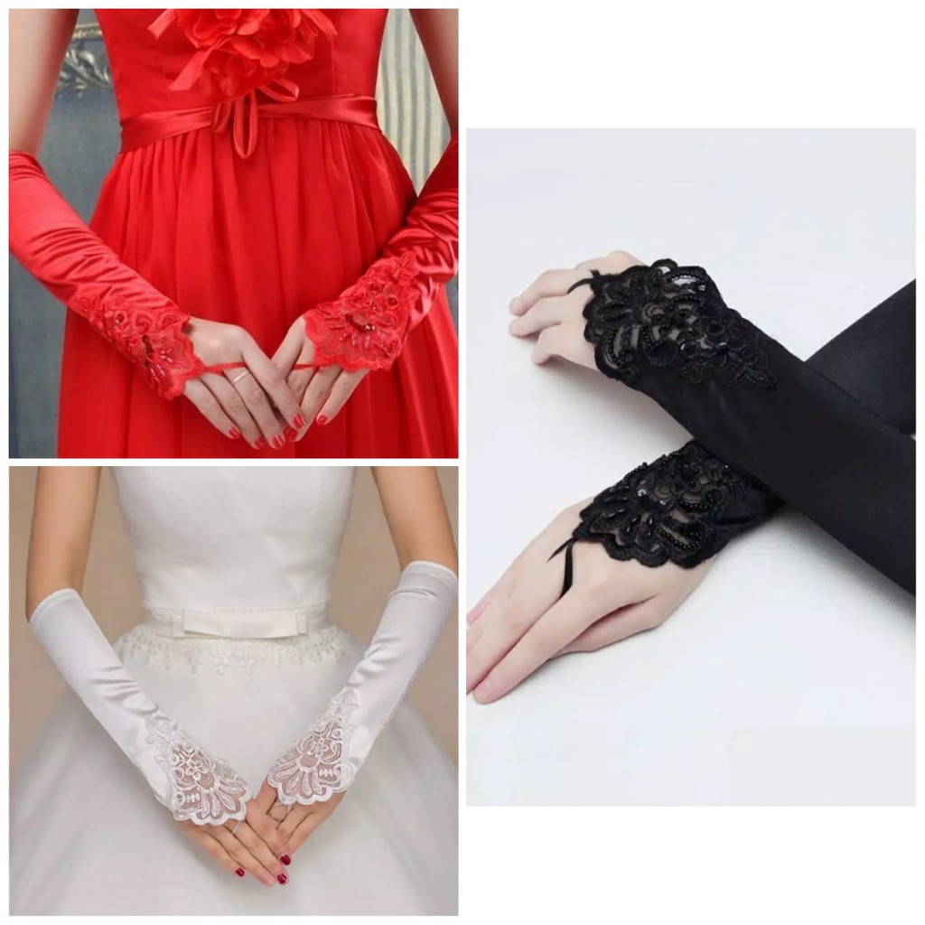 Long Gloves - Sarung Tangan Panjang Pengantin - Sepasang