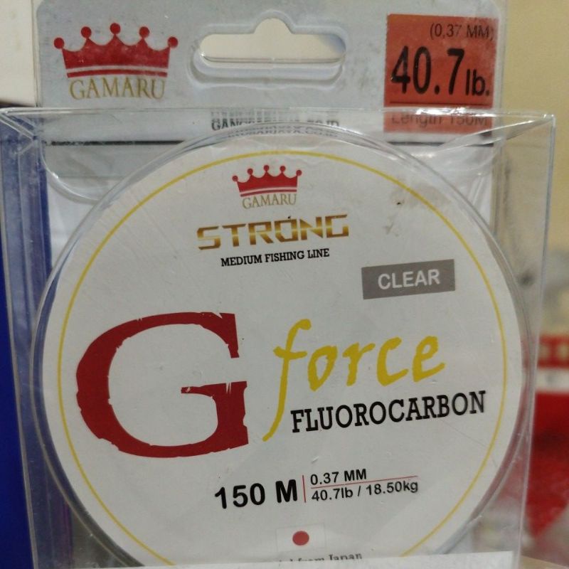 Senar Gamaru G Force Gforce G-force Fluorocarbon 150 cm ukuran 037/40 Lb setara 18.50 kg
