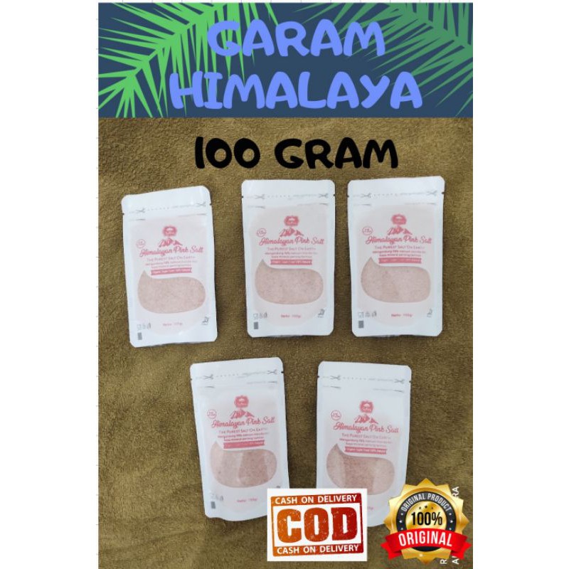 Garam Himalaya 100 gram Natural Pink Himalayan Salt Fine Halus 100gram